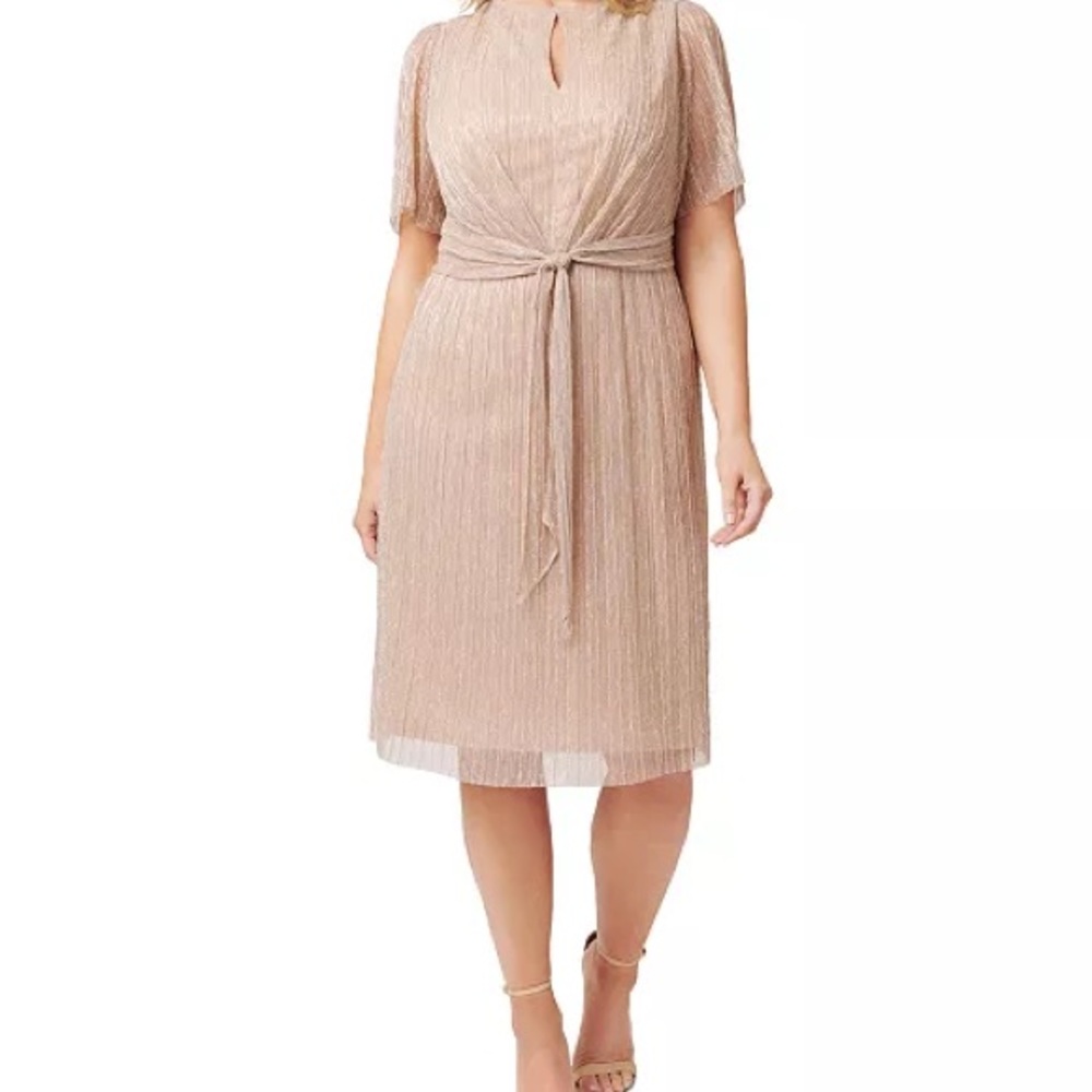 Adrianna Papell Cream Midi Dress